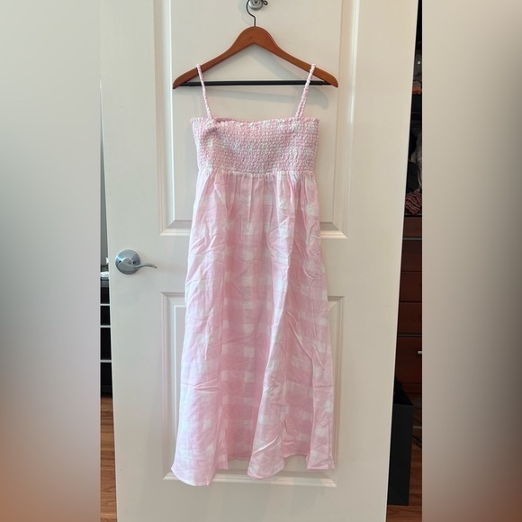 Solid and Striped The Willow Skirt Dress Linen Gauze Gingham Size Large NWT - Picture 10 of 16